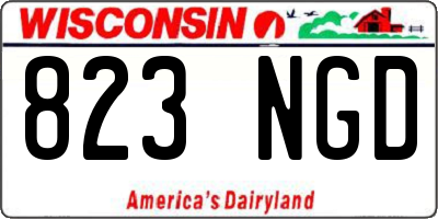 WI license plate 823NGD