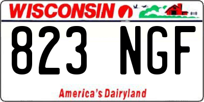 WI license plate 823NGF