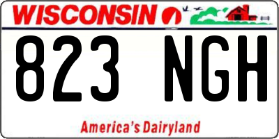 WI license plate 823NGH