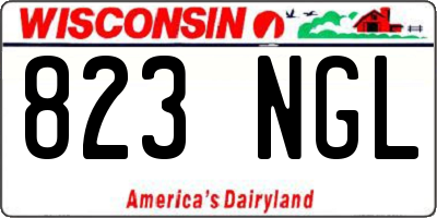 WI license plate 823NGL