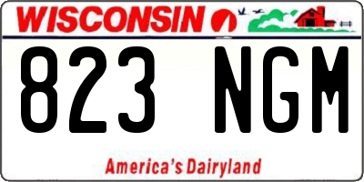 WI license plate 823NGM