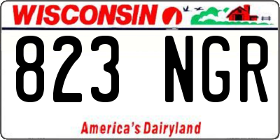 WI license plate 823NGR