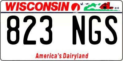 WI license plate 823NGS