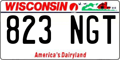 WI license plate 823NGT