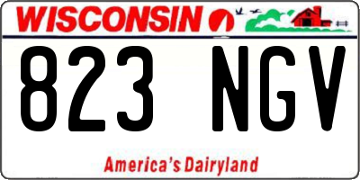 WI license plate 823NGV