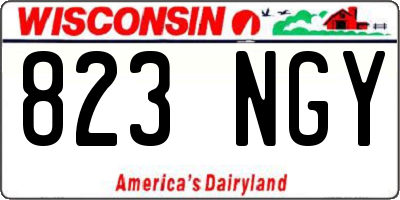 WI license plate 823NGY