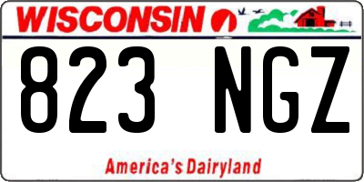 WI license plate 823NGZ