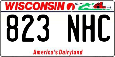 WI license plate 823NHC