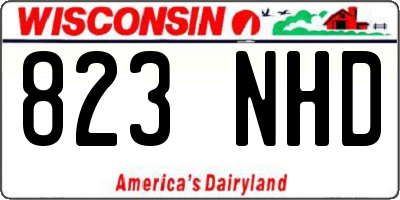WI license plate 823NHD