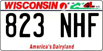 WI license plate 823NHF
