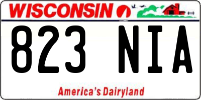 WI license plate 823NIA