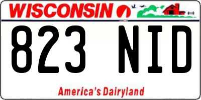 WI license plate 823NID