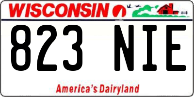 WI license plate 823NIE