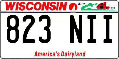 WI license plate 823NII
