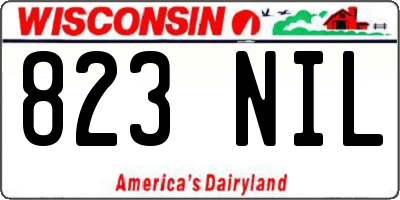 WI license plate 823NIL