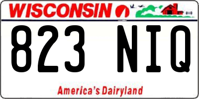 WI license plate 823NIQ