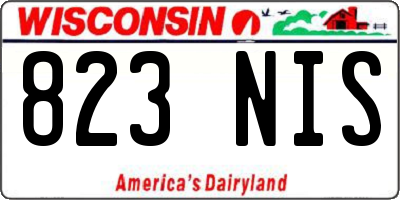 WI license plate 823NIS