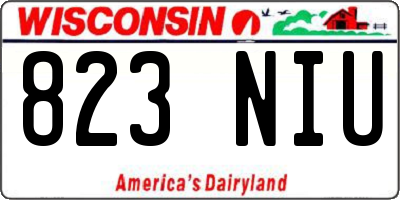 WI license plate 823NIU