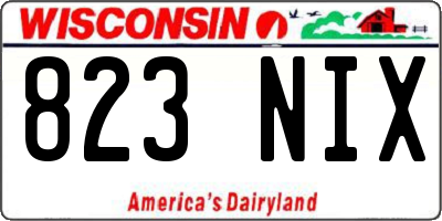 WI license plate 823NIX