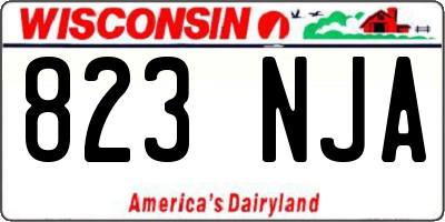 WI license plate 823NJA