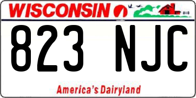 WI license plate 823NJC