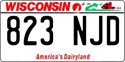 WI license plate 823NJD