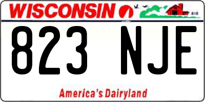 WI license plate 823NJE