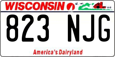 WI license plate 823NJG