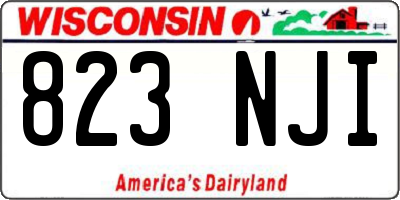 WI license plate 823NJI