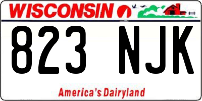 WI license plate 823NJK