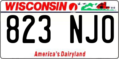 WI license plate 823NJO