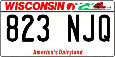 WI license plate 823NJQ