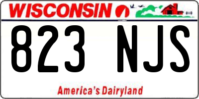 WI license plate 823NJS