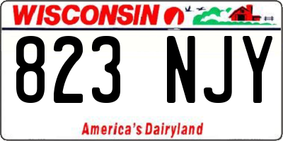 WI license plate 823NJY