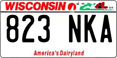 WI license plate 823NKA