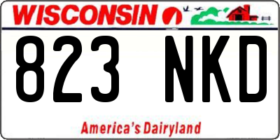 WI license plate 823NKD