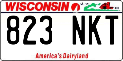 WI license plate 823NKT