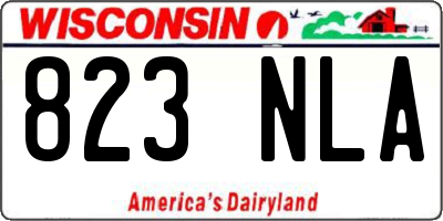 WI license plate 823NLA