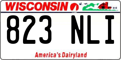 WI license plate 823NLI
