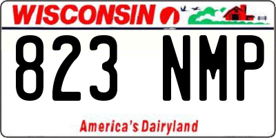 WI license plate 823NMP