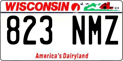 WI license plate 823NMZ