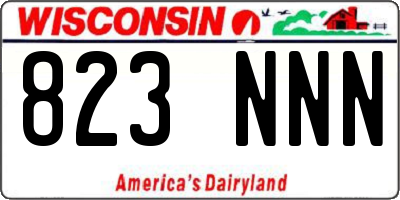 WI license plate 823NNN