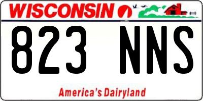 WI license plate 823NNS
