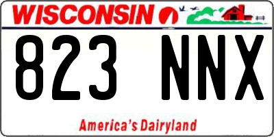 WI license plate 823NNX