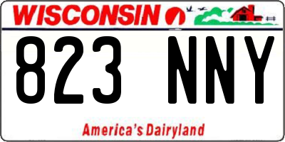 WI license plate 823NNY