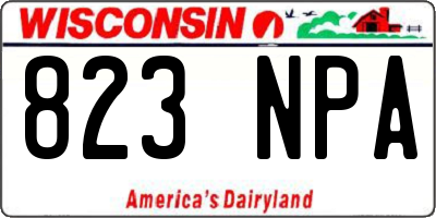 WI license plate 823NPA