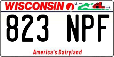 WI license plate 823NPF