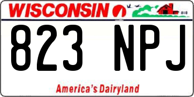 WI license plate 823NPJ