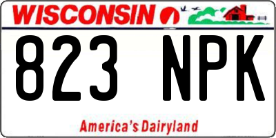 WI license plate 823NPK