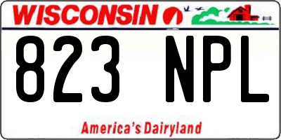 WI license plate 823NPL